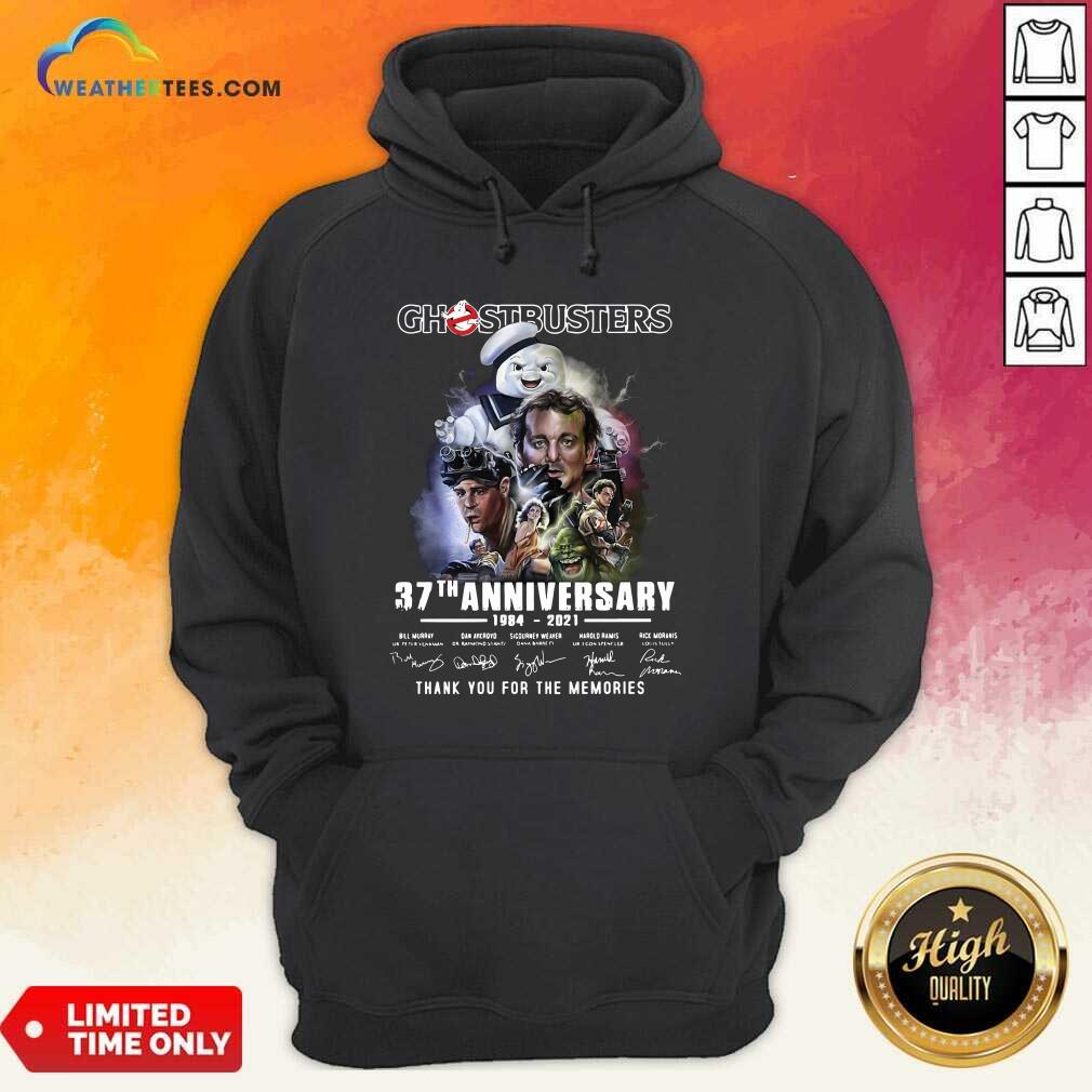 Ghostbusters 37th Anniversary Thank You For The Memories Signatures Hoodie - Design By Weathertees.com