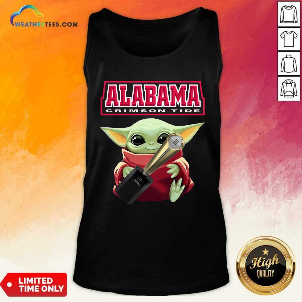 Baby Yoda Alabama Crimson Tide Tank Top - Design By Weathertees.com