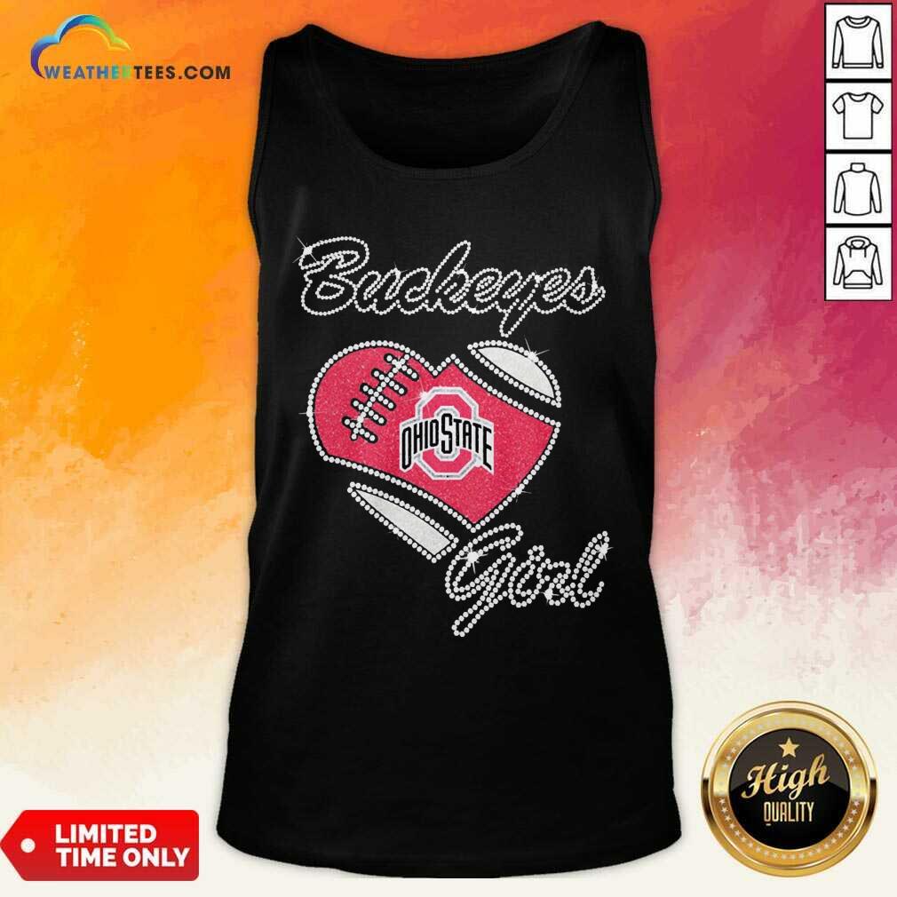 Diamond Ohio State Buckeyes Girl Heart Tank Top - Design By Weathertees.com