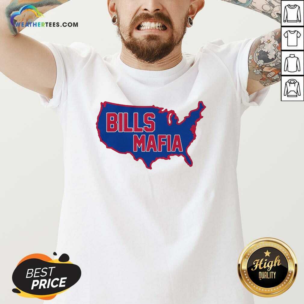  American Flag Buffalo Bills Mafia 2021 V-neck  - Design By Weathertees.com