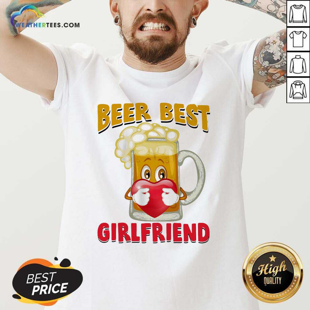 Beer Best Girlfriends Heart V-neck - Design By Weathertees.com