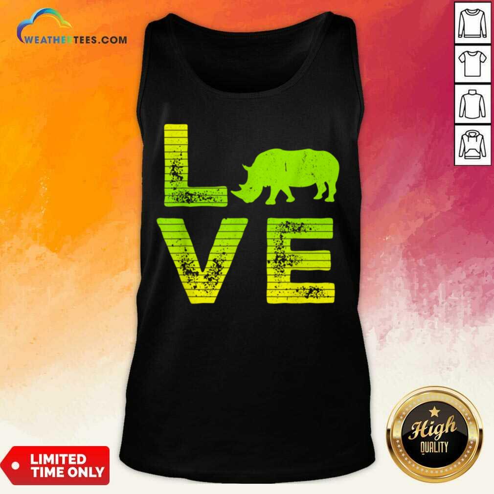 Awesome I Love Rhinos Boy And Girl 1 Tank Top