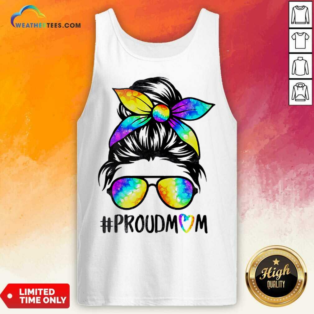 Delighted Hippie Dye Mom Proudmom 3 Tank Top