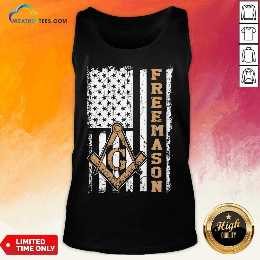 Top Freemason American Flag Tank Top