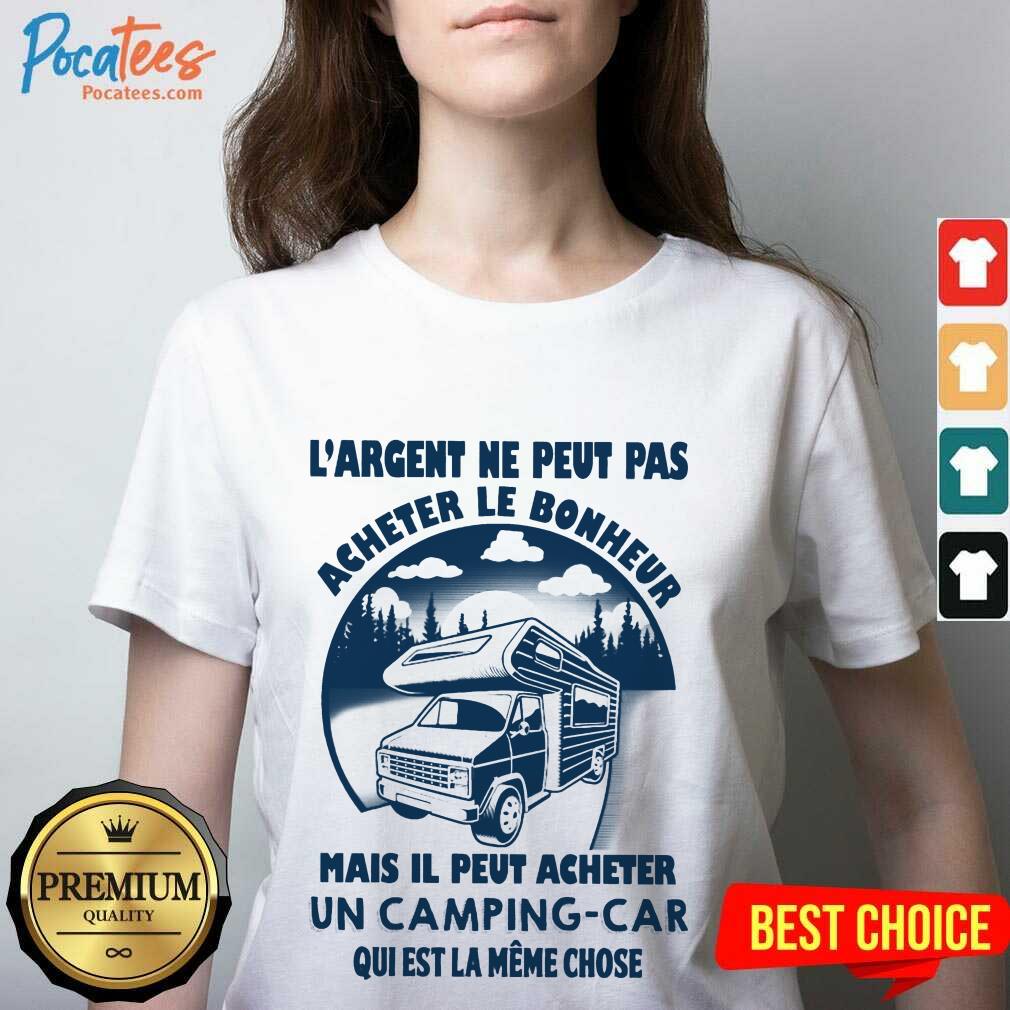 Hot LArgent Ne Peut Camping Car V-neck
