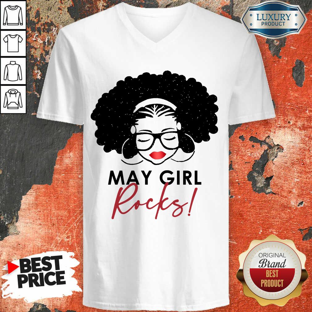 Perfect May Girl Rocks V-neck
