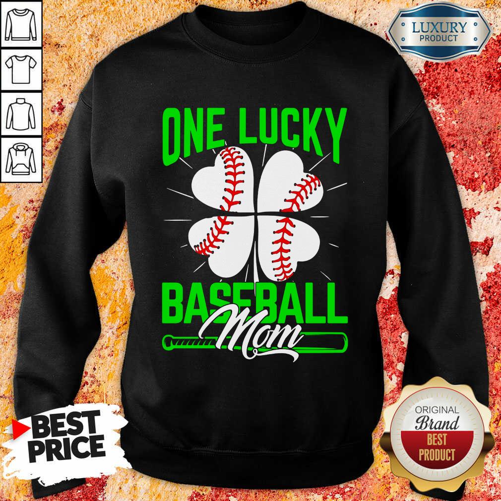 Top One Lucky Baseball Mom Sweatshirt