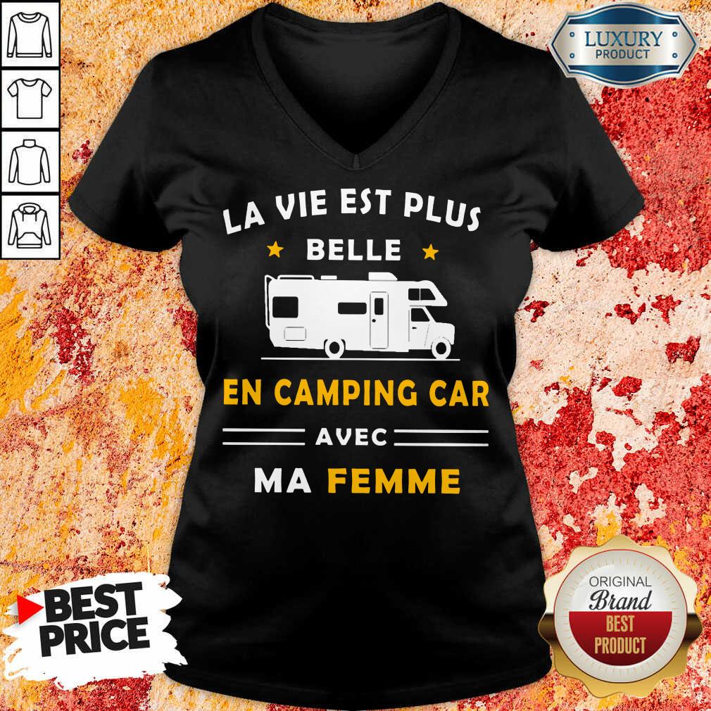 Humour Camping Car Ma Femme V-neck