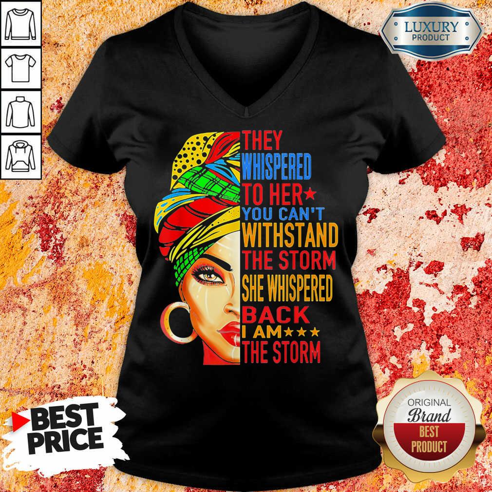 Whispered To Melanin Queen Lover Gift V-neck