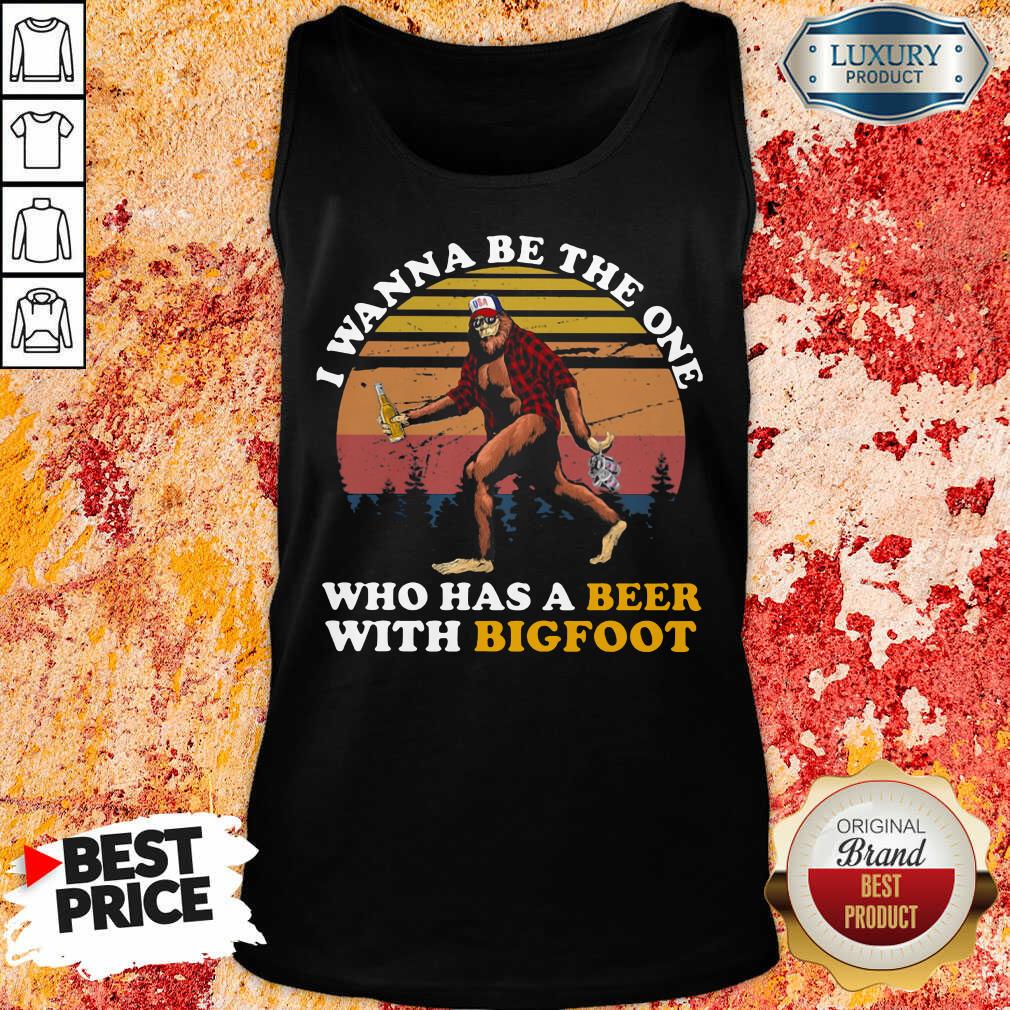 Who Has A Beer With Bigfoot Tank Top