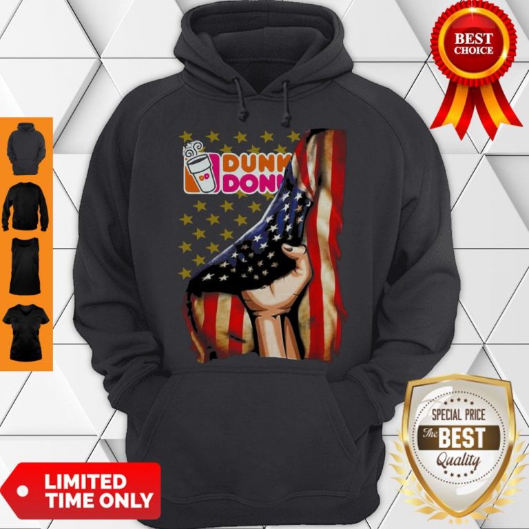 Good American Flag And Dunkin Donut Hoodie