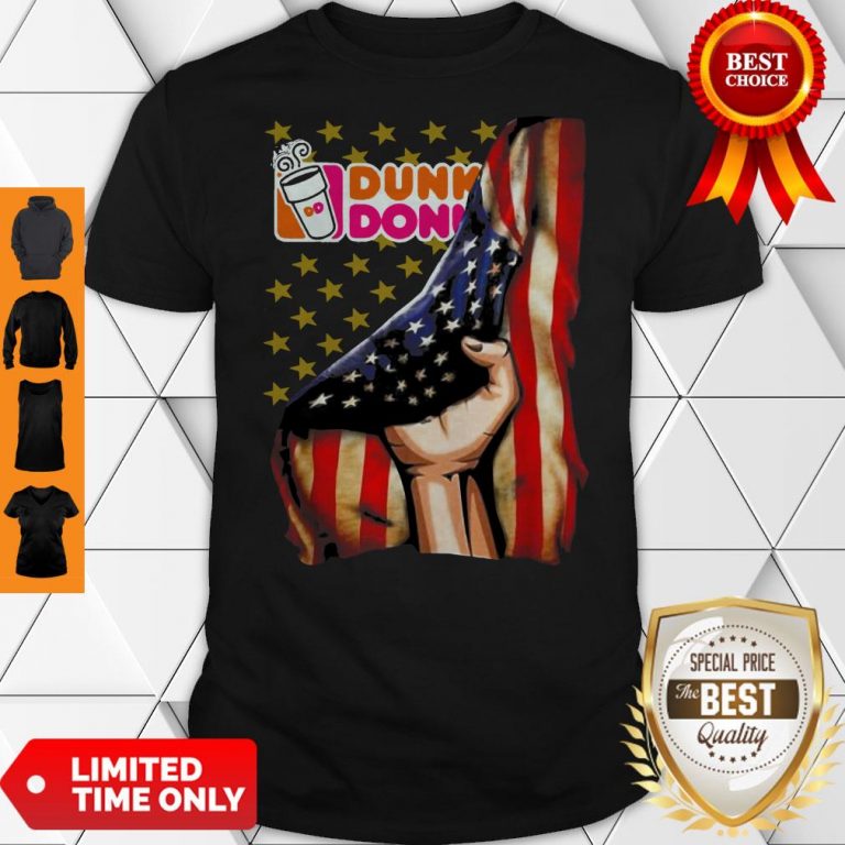 Good American Flag And Dunkin Donut Shirt