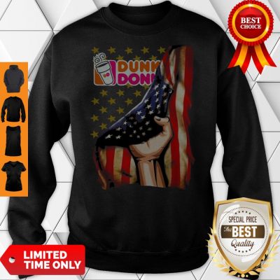 Good American Flag And Dunkin Donut Sweatshirt
