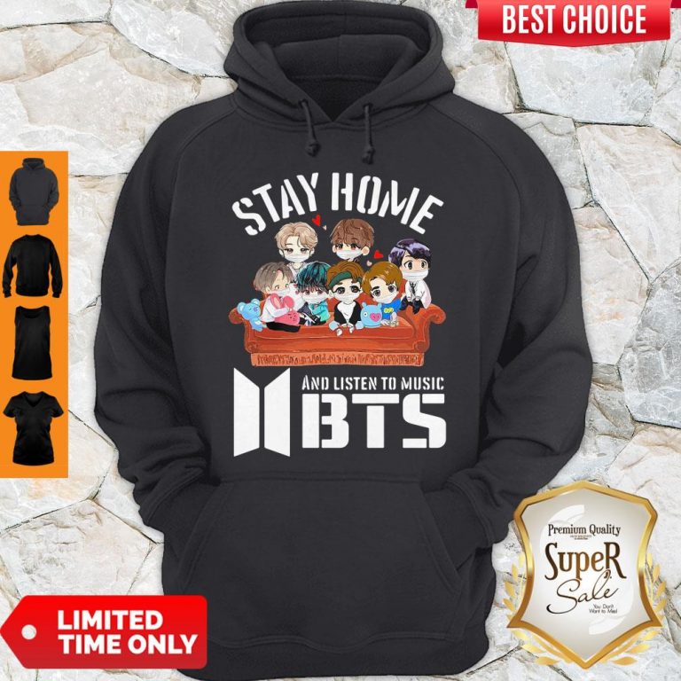 Official Stay home And Listen To Music BTS Hoodie