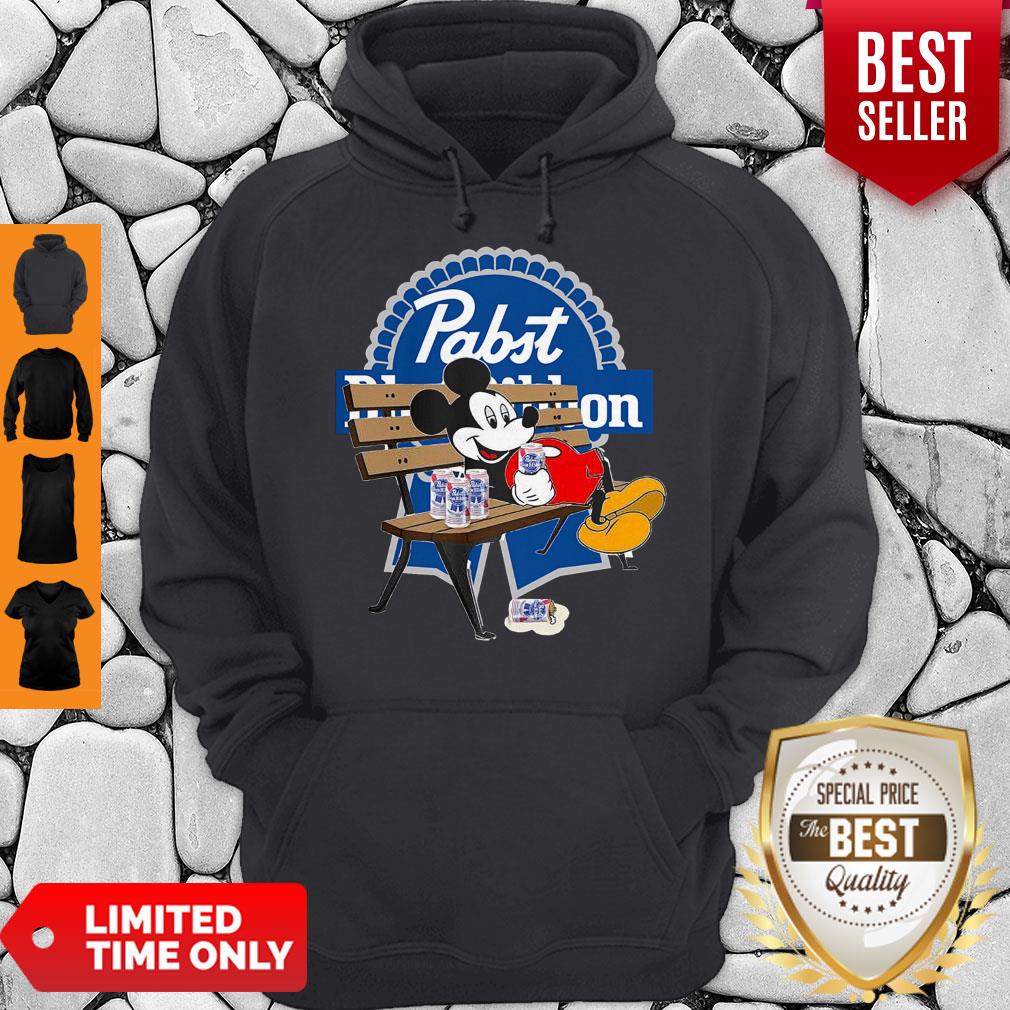 Top Mickey Mouse Drink Pabst Blue Ribbon Hoodie