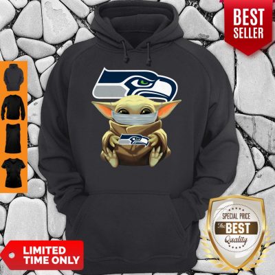 Official Baby Yoda Face Mask Hug Seattle Seahawks I Can’t Stay At Home Hoodie