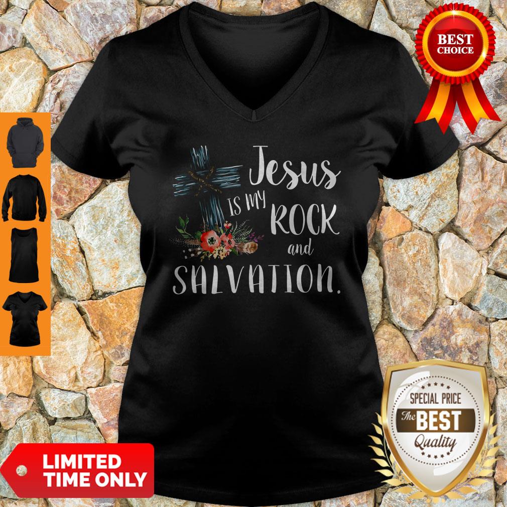 Jesus Is My Rock And Salvation V-neck