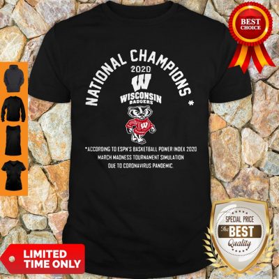 National Champions 2020 Wisconsin Badgers According To Espn’s Basketball Shirt