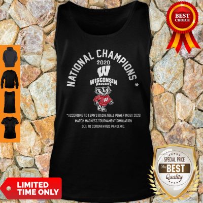 National Champions 2020 Wisconsin Badgers According To Espn’s Basketball Tank Top