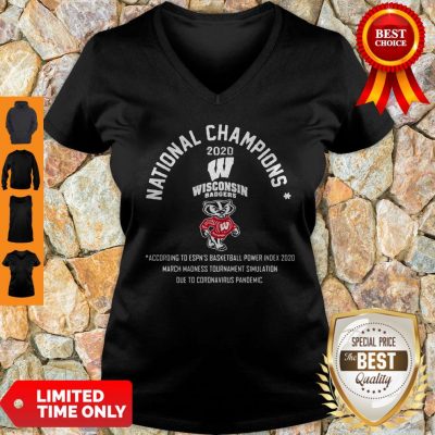 National Champions 2020 Wisconsin Badgers According To Espn’s Basketball V-neck