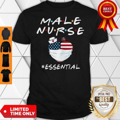 Nice Male Nurse Heart Stethoscope #Esential American Flag Shirt