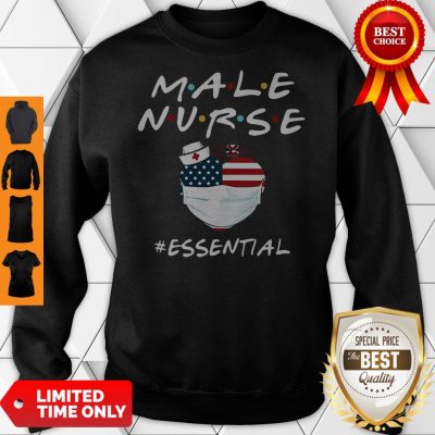 Nice Male Nurse Heart Stethoscope #Esential American Sweatshirt