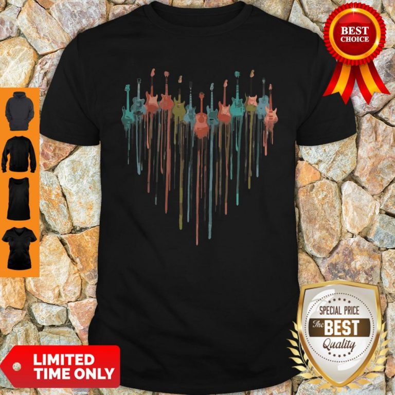 Official Guitar Watercolor Heart Shirt