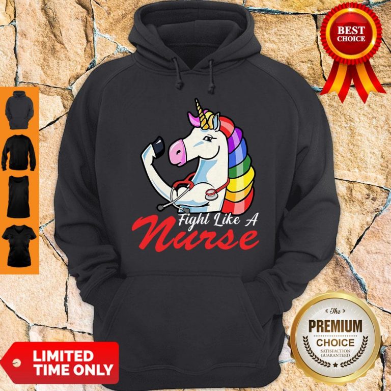 Official Unicorn Fight Like A Nurse Hoodie