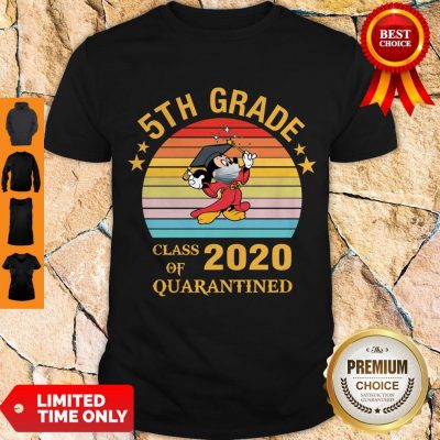 Nice Mickey Mouse 5th Grade Class Of 2020 Quarantined Vintage Shirt
