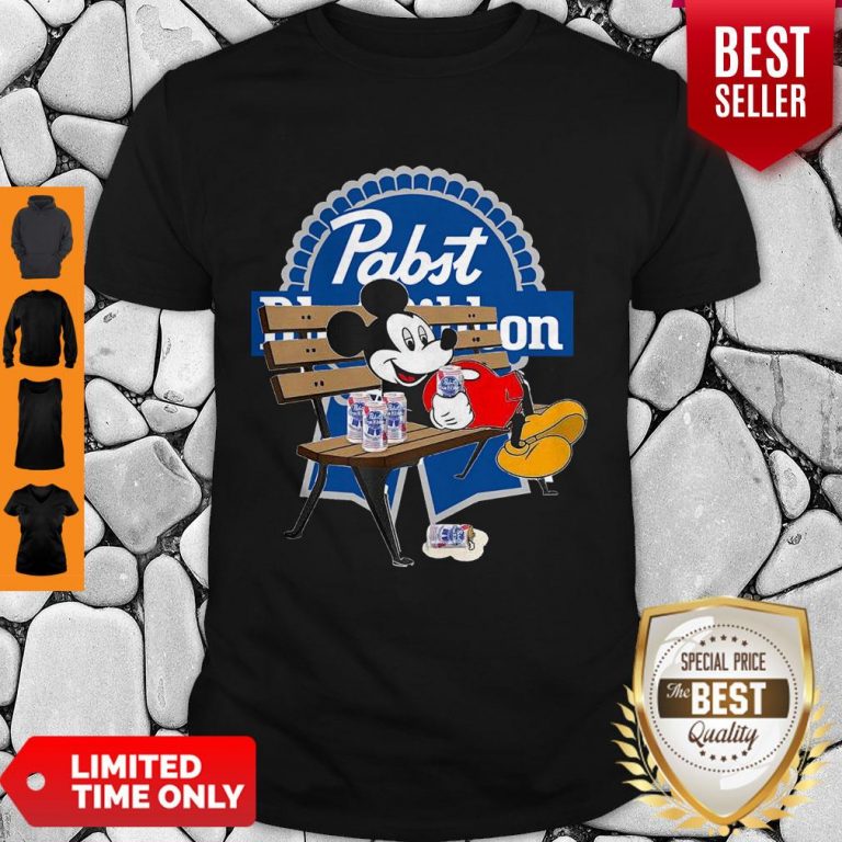 Top Mickey Mouse Drink Pabst Blue Ribbon Shirt