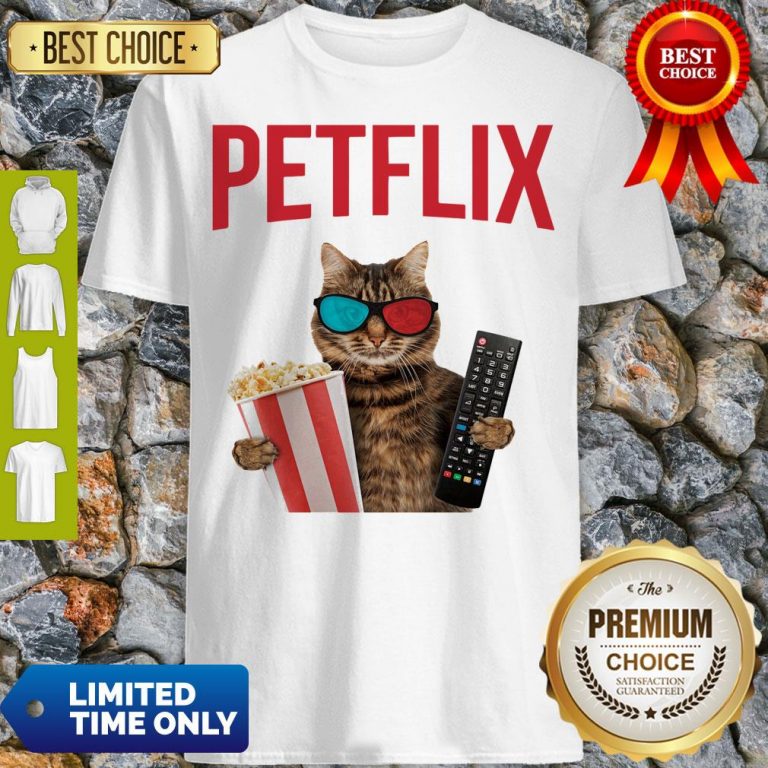Premium Petflix Cat Popcorn And Mode Shirt