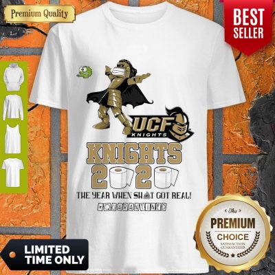 Hot UCF Knights 2020 The Year When Shit Got Real #Quarantined Shirt