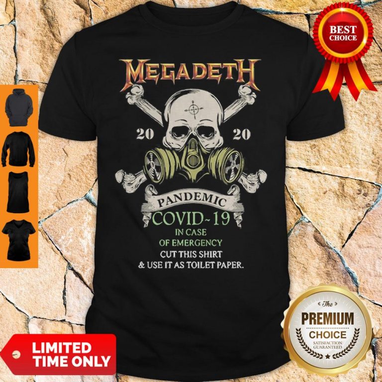 Skull Megadeth 2020 Pandemic Covid-19 In Case Of Emergency Shirt
