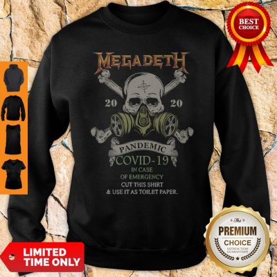 Skull Megadeth 2020 Pandemic Covid-19 In Case Of Emergency Sweatshirt