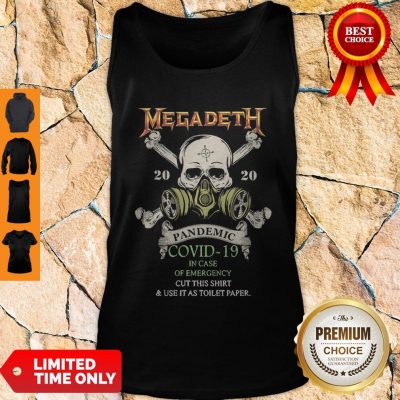 Skull Megadeth 2020 Pandemic Covid-19 In Case Of Emergency Tank Top