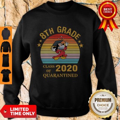 Pro Mickey Mouse 8th Grade Class Of 2020 Quarantined Vintage Sweatshirt