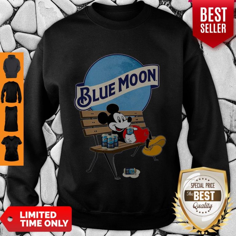 Cute Mickey Mouse Drink Pabst Blue Moon Beer Sweatshirt