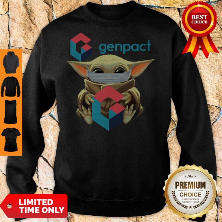 Pro Baby Yoda Mask Hug Genpact Sweatshirt