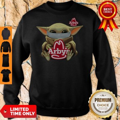 Official Baby Yoda Mask Hug Arbys Sweatshirt