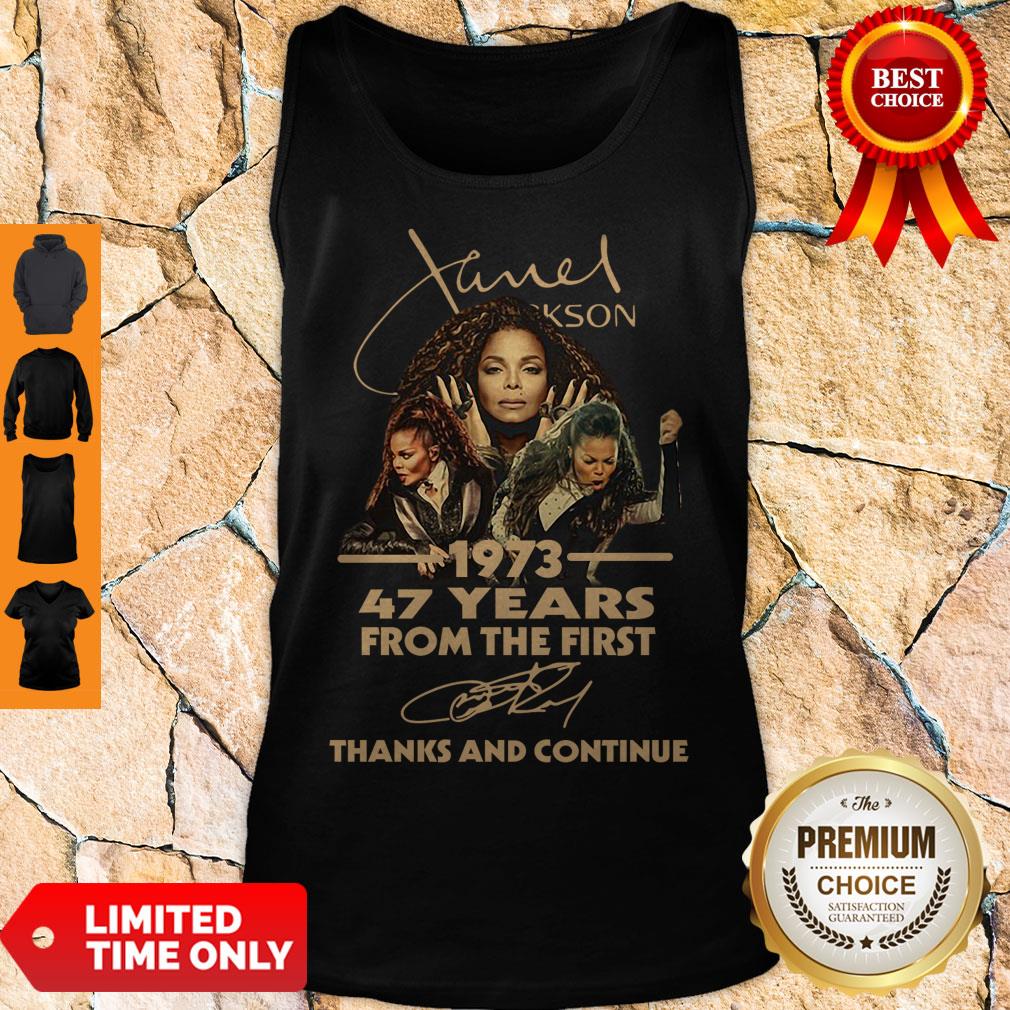 Cute Nice Janet Jackson 47 Years Of 1973-2020 Signatures Thank You For The Memories Tank Top
