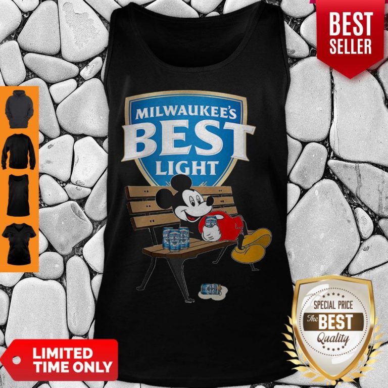 Top Mickey Mouse Drink Milwaukee’s Best Light Beer Tank Top