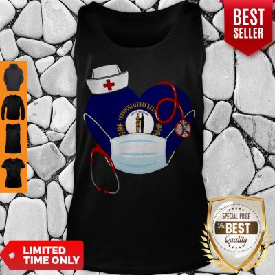 Nice Original Nurse Heart Kentucky United We Stand Coronavirus Tank Top