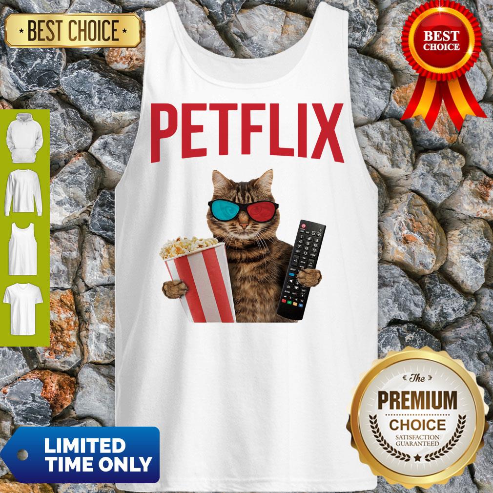 Premium Petflix Cat Popcorn And Mode Tank Top