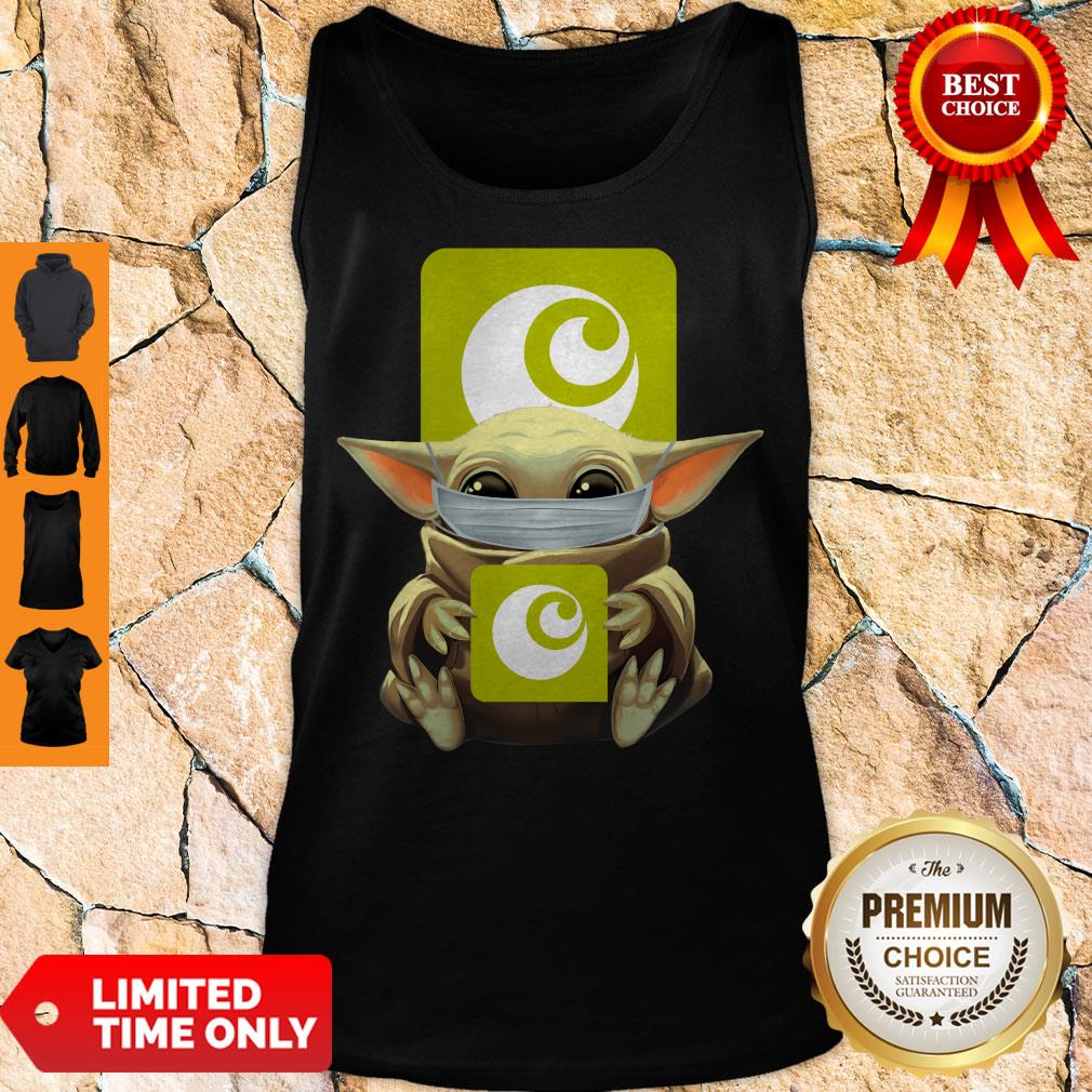 Premium Baby Yoda Mask Hugging Ocado Tank Top