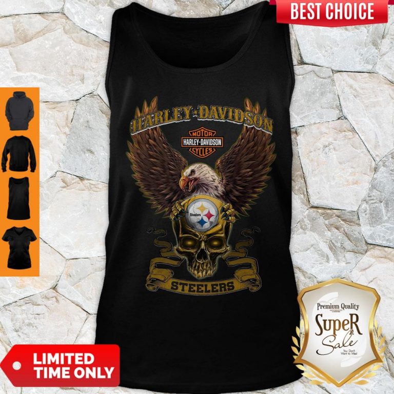 Pro Eagle Skull Harley-Davidson Pittsburgh Steelers Tank Top