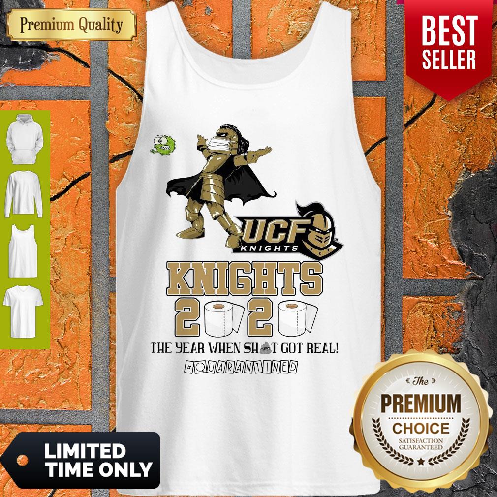 Hot UCF Knights 2020 The Year When Shit Got Real #Quarantined Tank Top
