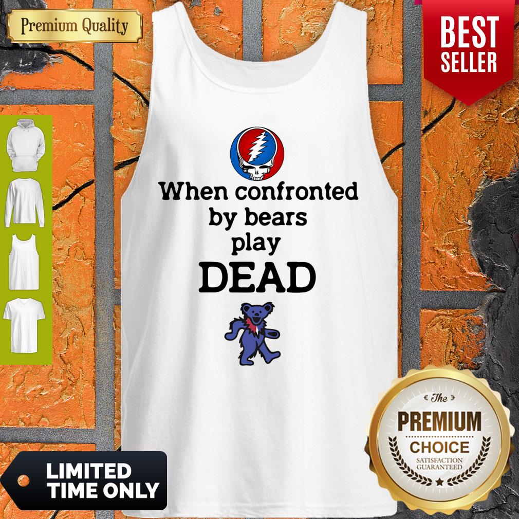 Nice When Confronted By Bears Play Dead Grateful Dead Logo Tank Top