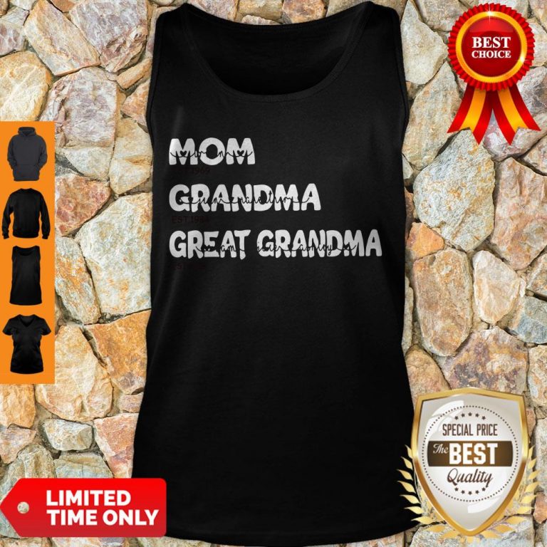 Top Personalized Family Mom Grandma Great Grandma With Grandkid Tank Top
