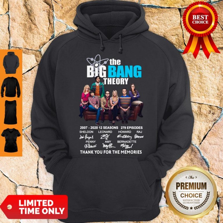 Top The Big Bang Theory Signatures Thank You For The Memories Hoodie