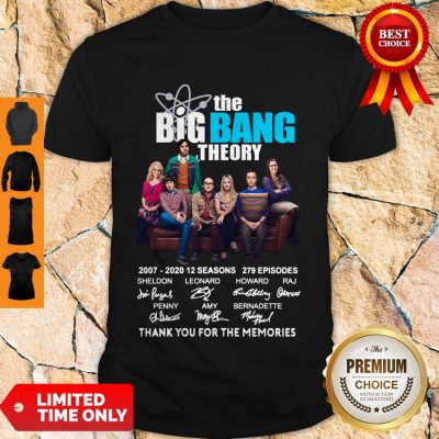 Top The Big Bang Theory Signatures Thank You For The Memories Shirt